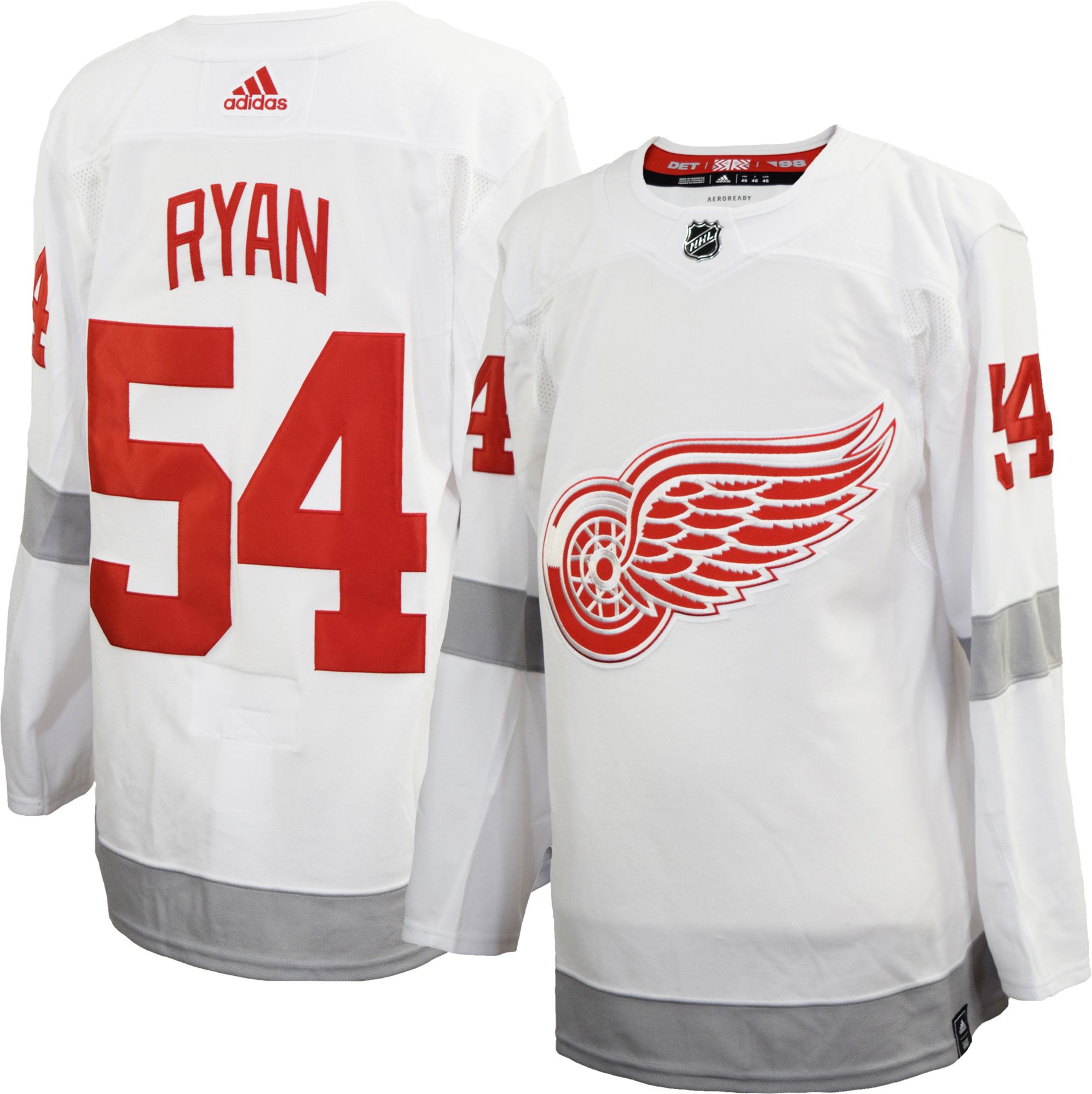 Men's Detroit Red Wings adidas White Reverse Retro Pullover Hoodie