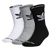 adidas Originals Men's Split Trefoil Crew Socks - 3 Pack
