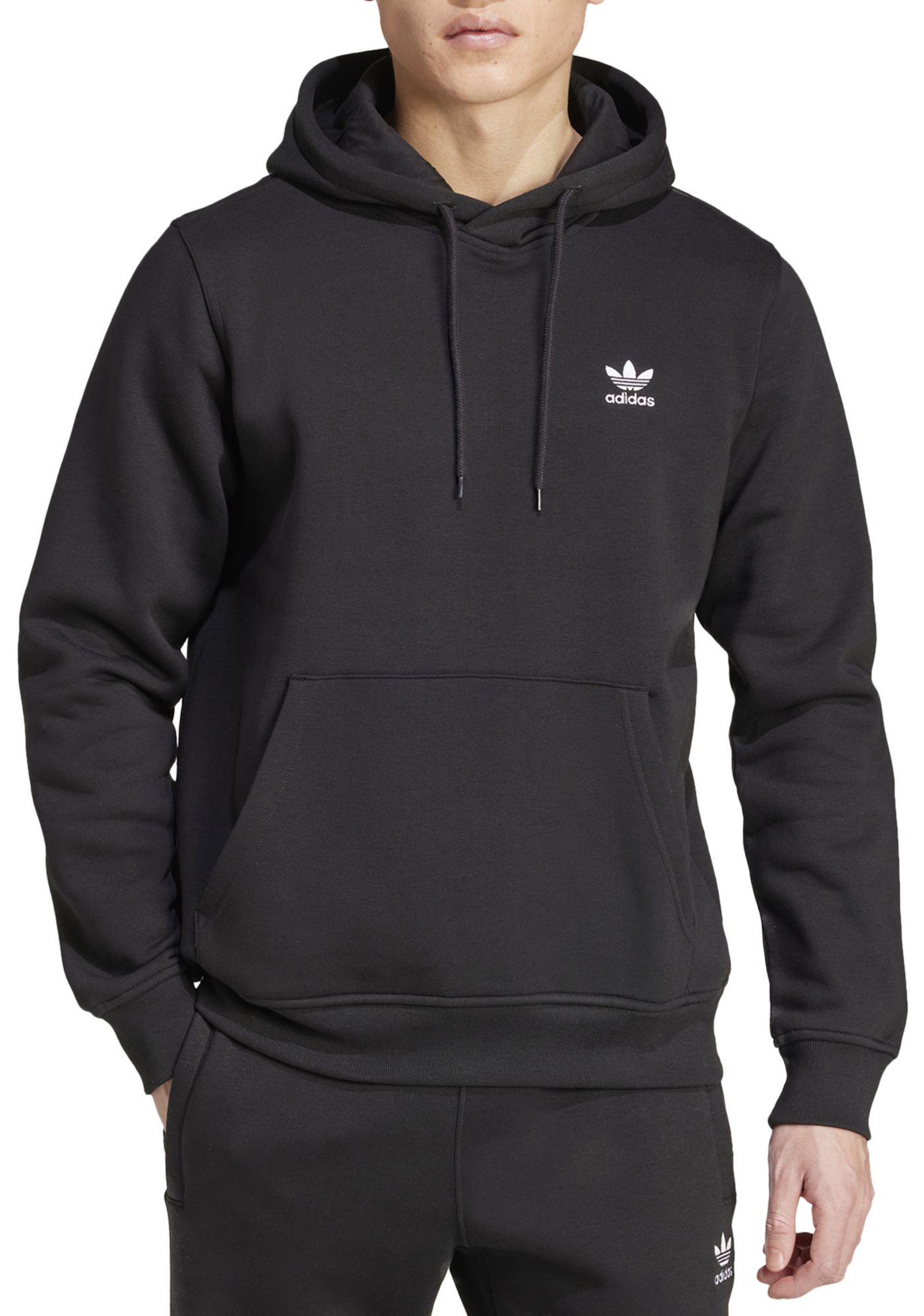 adidas Originals Men's Adicolor Essentials Trefoil Hoodie Black thumbnail