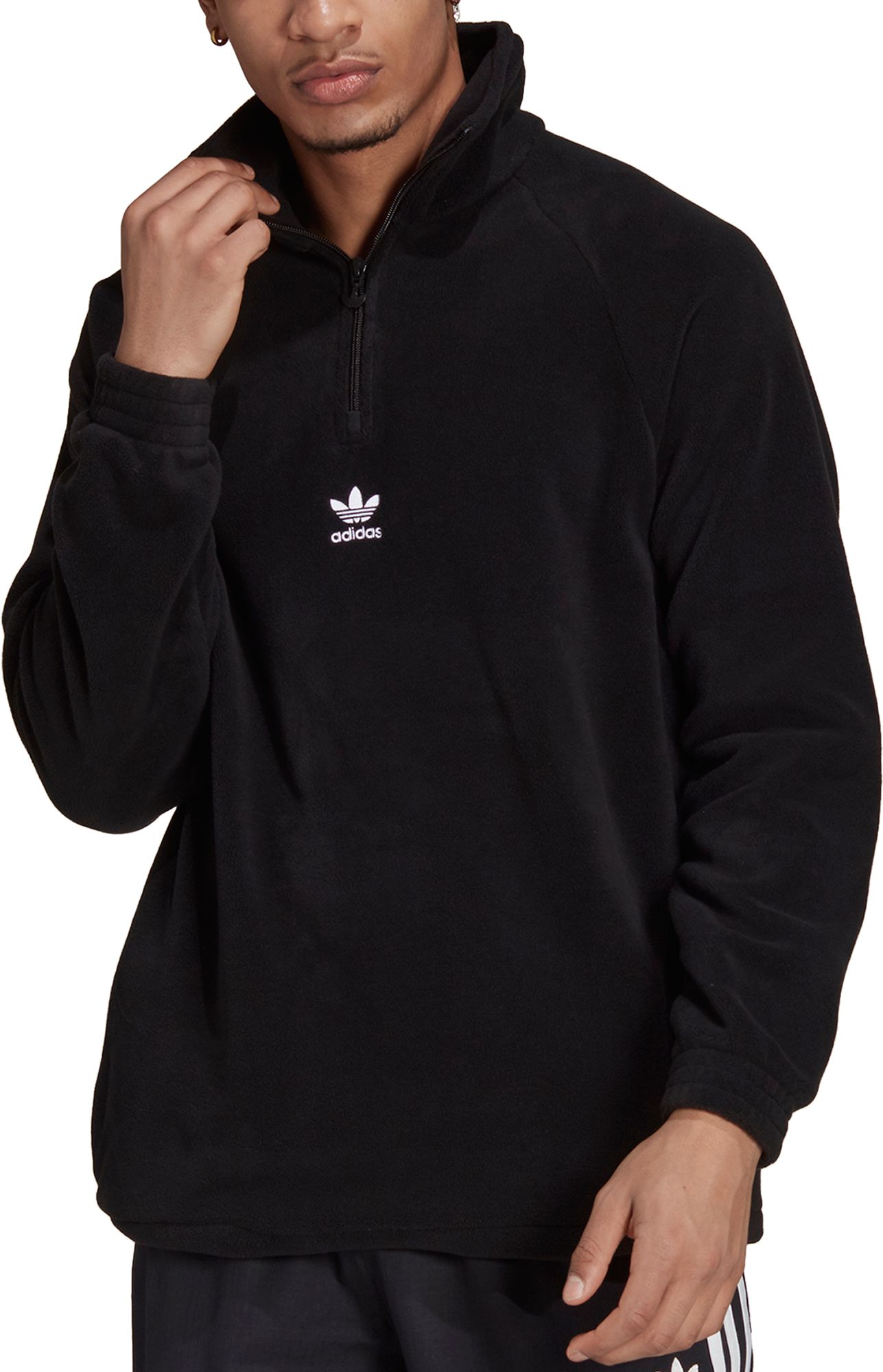 adidas Originals City Trefoil New York hoodie in black with back print