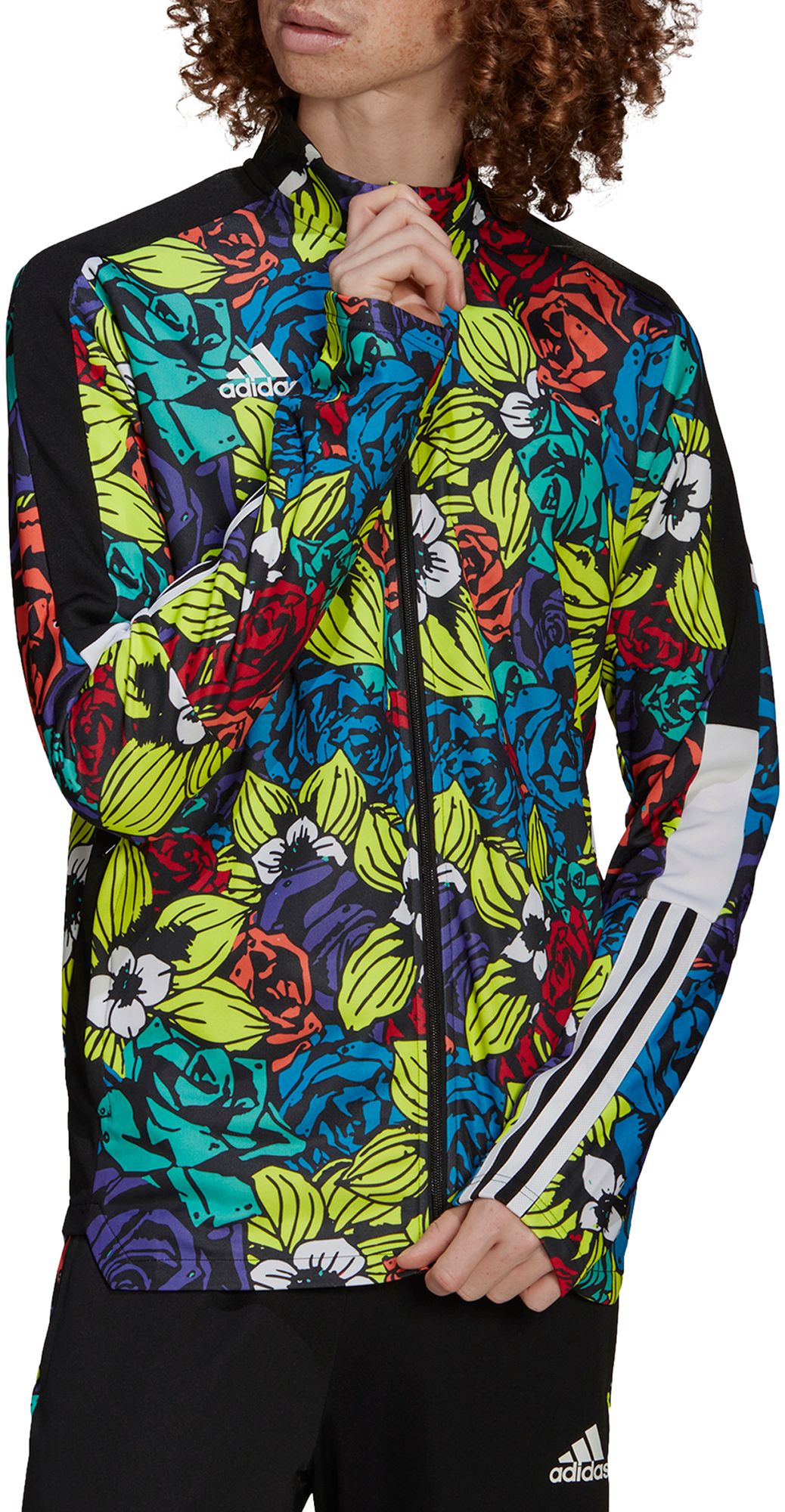 Adidas flower cheap track jacket