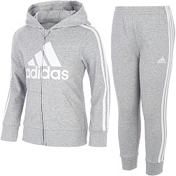 adidas Kids' Zip Front French Terry Hooded Jacket and Joggers Set