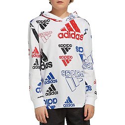 adidas Boys' Long Sleeve Brand Love Hooded T-Shirt