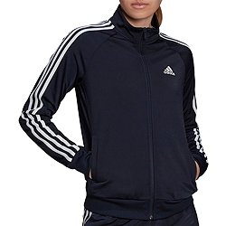 adidas Primegreen Essentials Warm-Up Slim 3-Stripes Track Jacket - Black, Women's Training