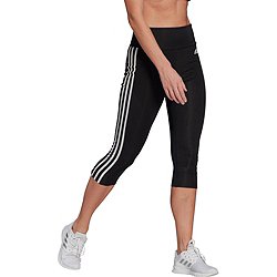 Womens Striped Lines Sports Brown Capri Leggings – Happy Being Well