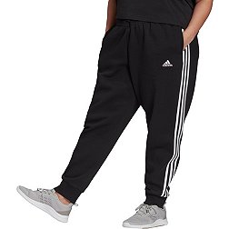 Adidas Climalite Track Pants Womens Size Small Black White Logo Jogger Zip  Ankle