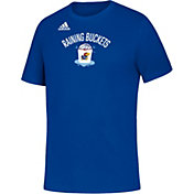 adidas Youth Kansas Jayhawks Blue Amplifier 'Raining Buckets' Basketball T-Shirt