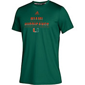 adidas Youth Miami Hurricanes Green Climatech Performance T-Shirt