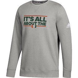 adidas Youth Miami Hurricanes Grey Fleece Dassler Sweatshirt