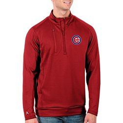 Antigua Men's Tall Chicago Cubs Generation Red Half-Zip Shirt