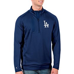 Antigua Men's Tall Los Angeles Dodgers Generation Royal Half-Zip Shirt