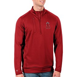 Antigua Men's Tall Los Angeles Angels Generation Red Half-Zip Shirt