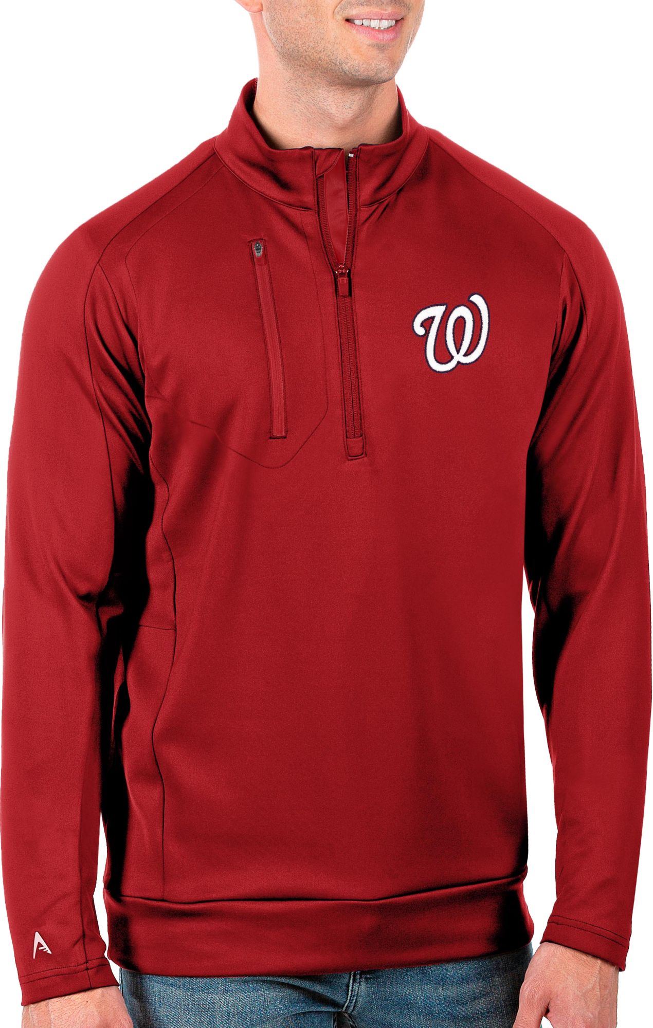 Washington Nationals Antigua Victory Pullover Sweatshirt - White