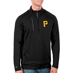 Antigua Men's Tall Pittsburgh Pirates Generation Black Half-Zip Shirt