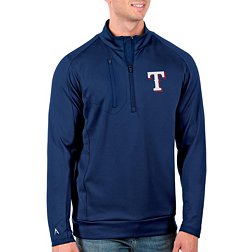 Antigua Men's Tall Texas Rangers Generation Royal Half-Zip Shirt