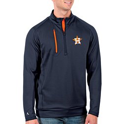 Antigua Men's Tall Houston Astros Generation Navy Half-Zip Shirt