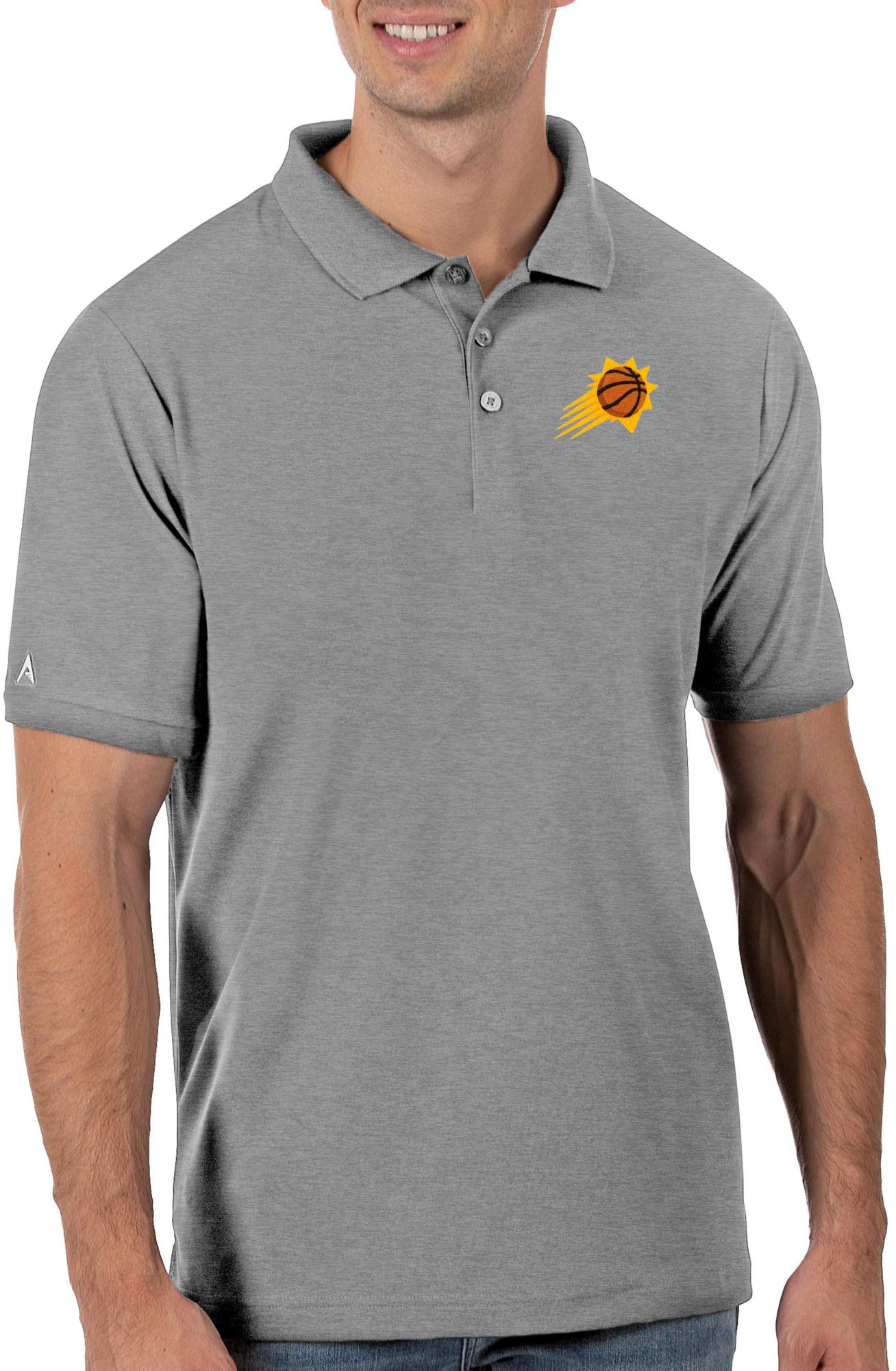 Antigua Men's Phoenix Suns Grey Legacy Polo