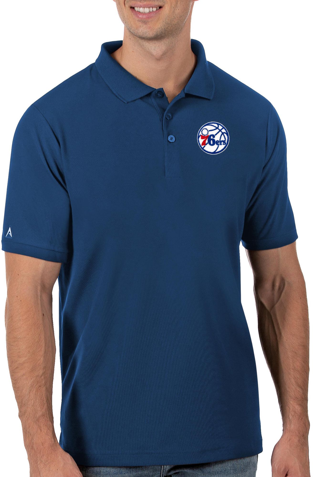 Antigua Apparel / Men's Philadelphia 76ers Royal Legacy Polo