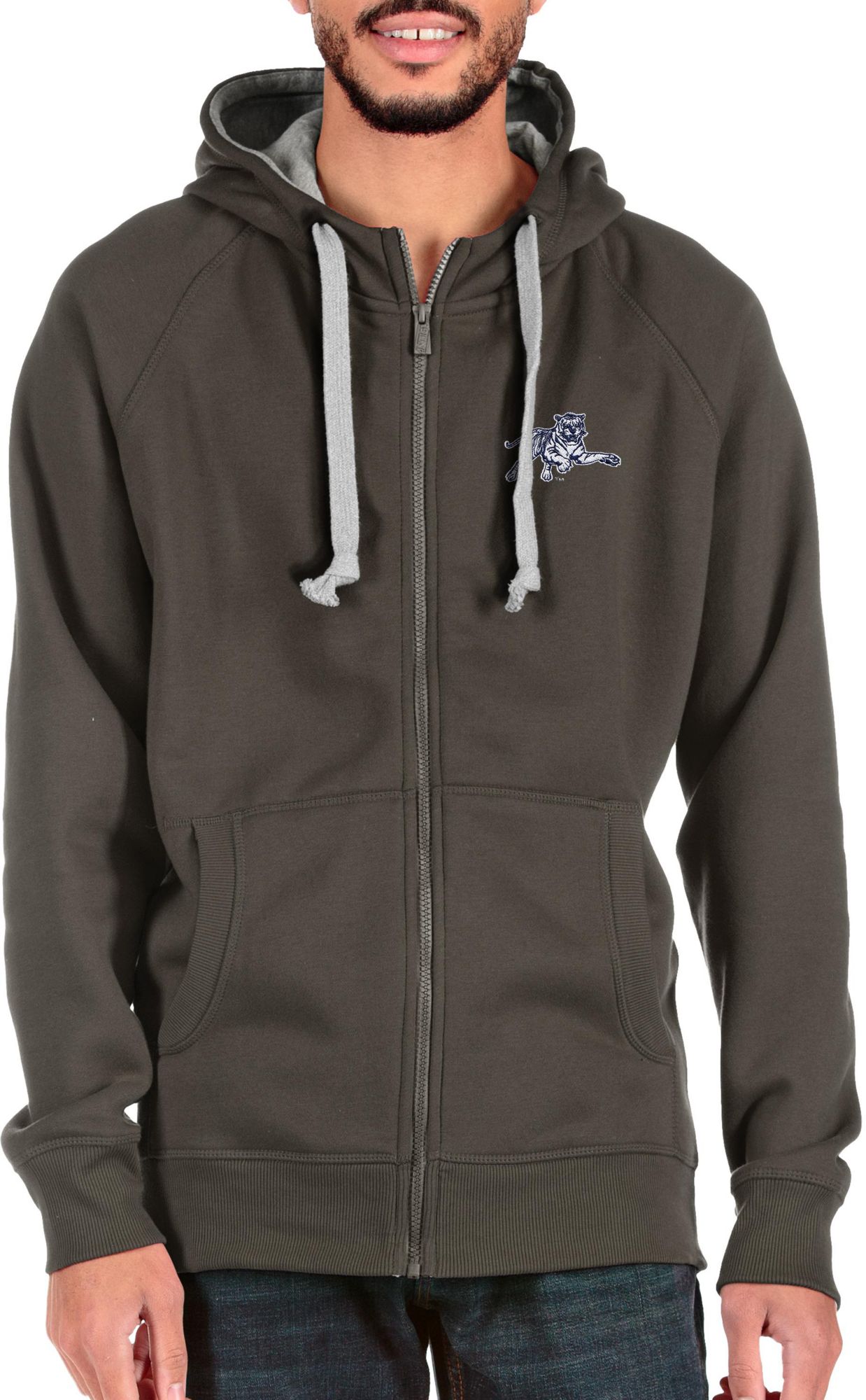 Los Angeles Dodgers Antigua Victory Full-Zip Jacket - Heather Gray