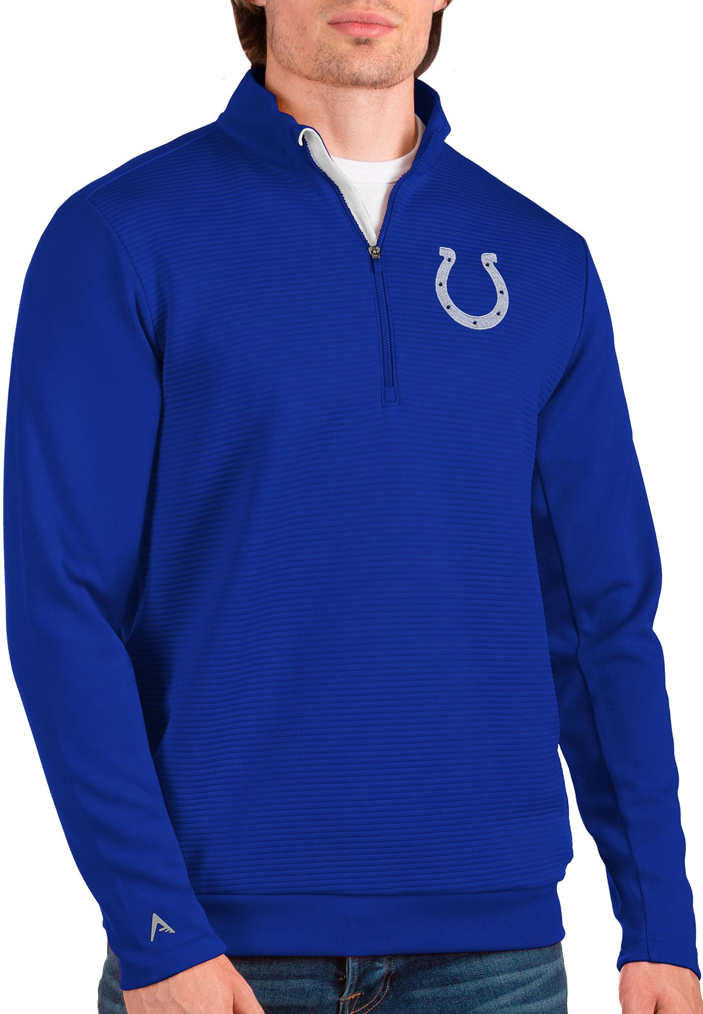 Antigua Men's Indianapolis Colts Legacy Short Sleeve Polo Shirt