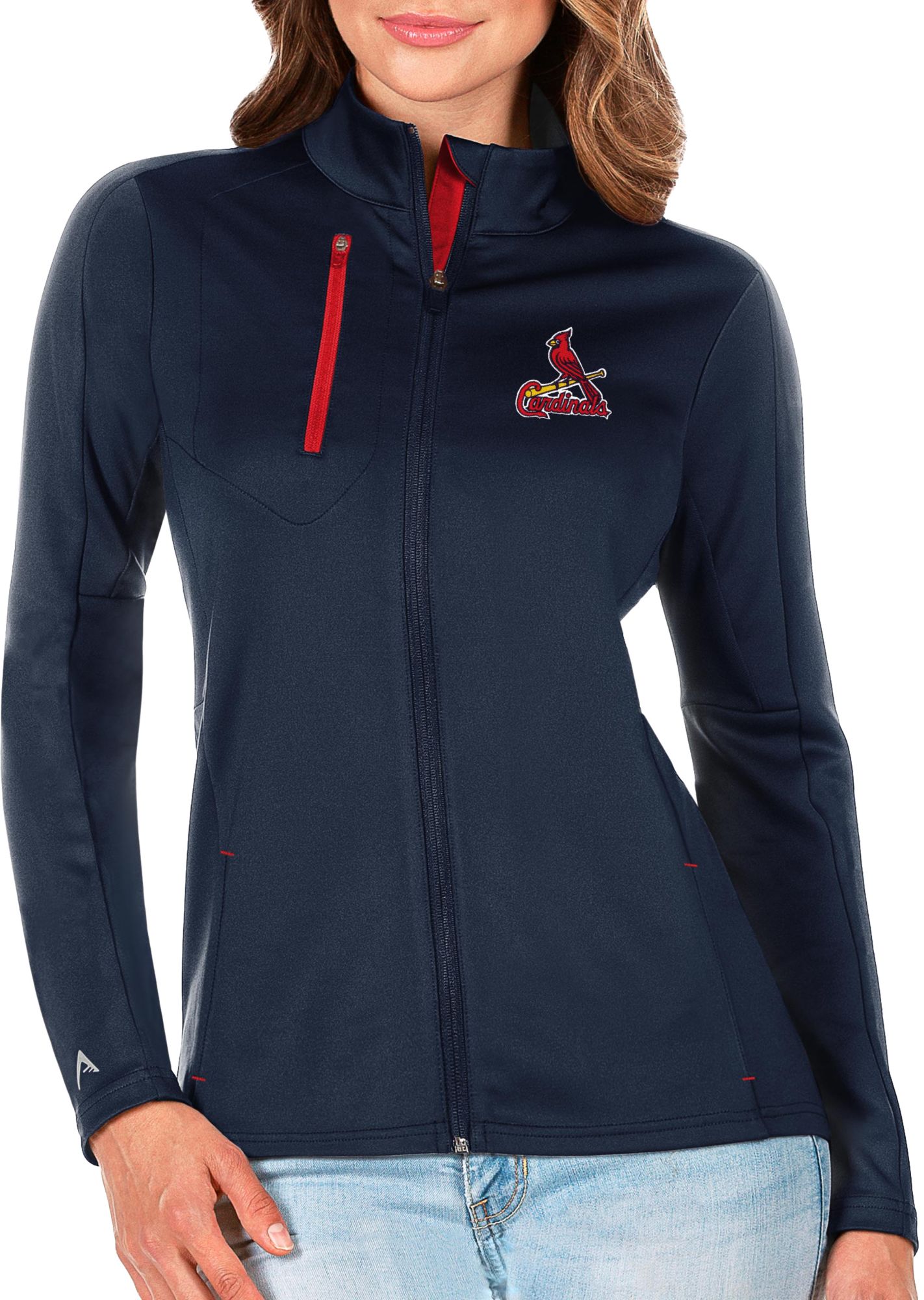 Antigua Women's St. Louis Cardinals Generation Full-Zip Navy Jacket