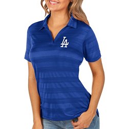 Antigua Women's Los Angeles Dodgers Red Victory Crew Pullover