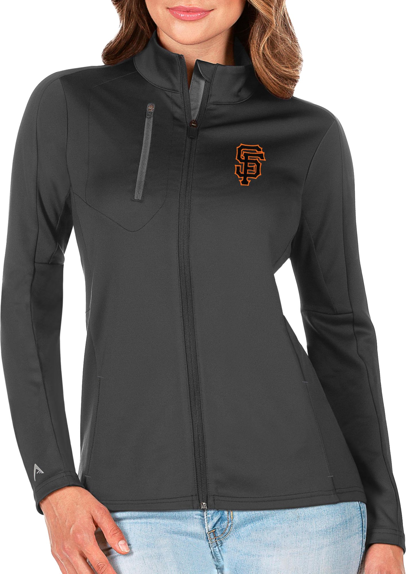 Antigua Women's San Francisco 49ers Tribute Grey Quarter-Zip Pullover