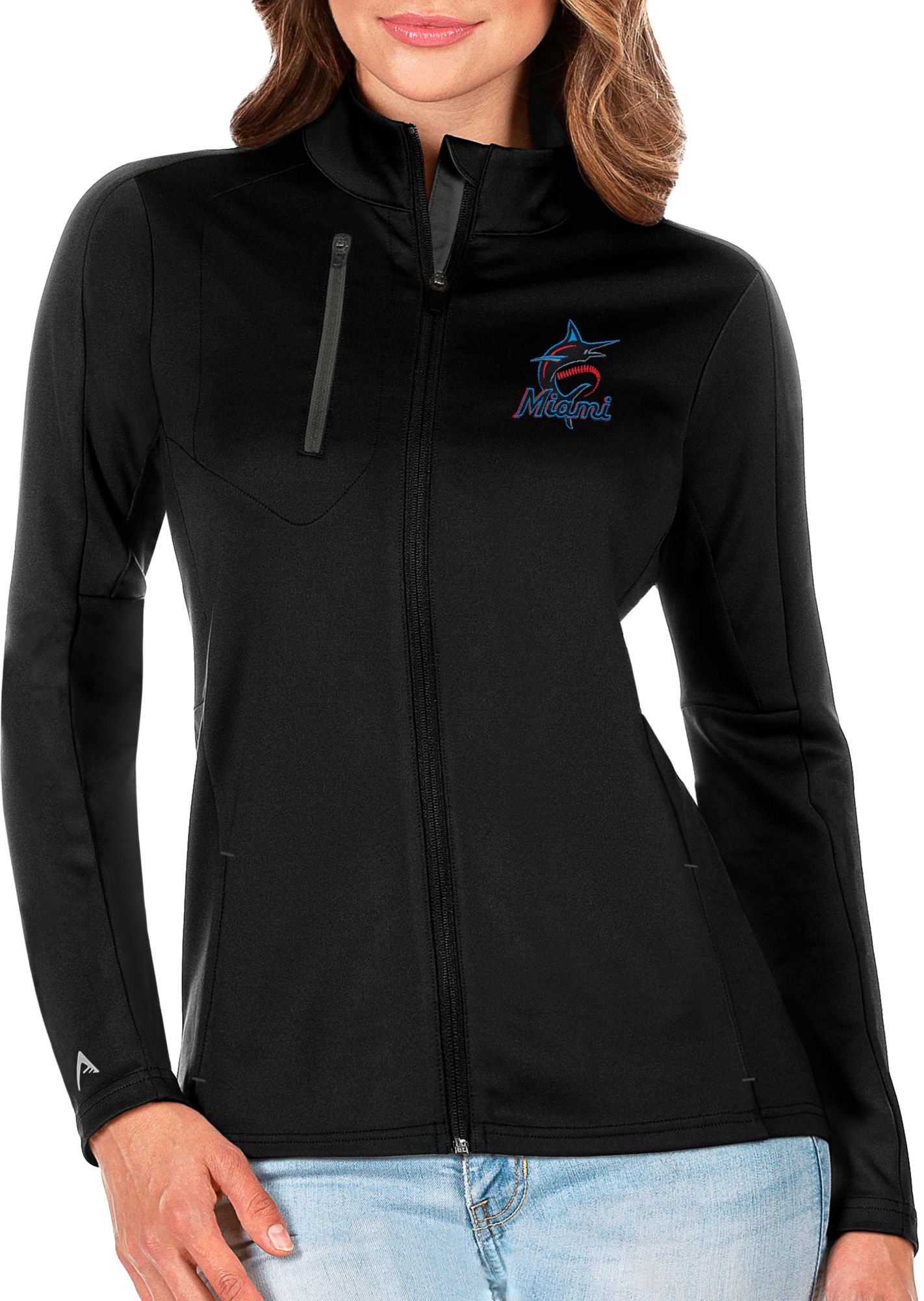 Antigua Apparel / Women's Miami Marlins Structure Black Long