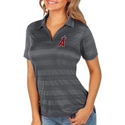 Antigua Women's Los Angeles Angels Compass Carbon Polo