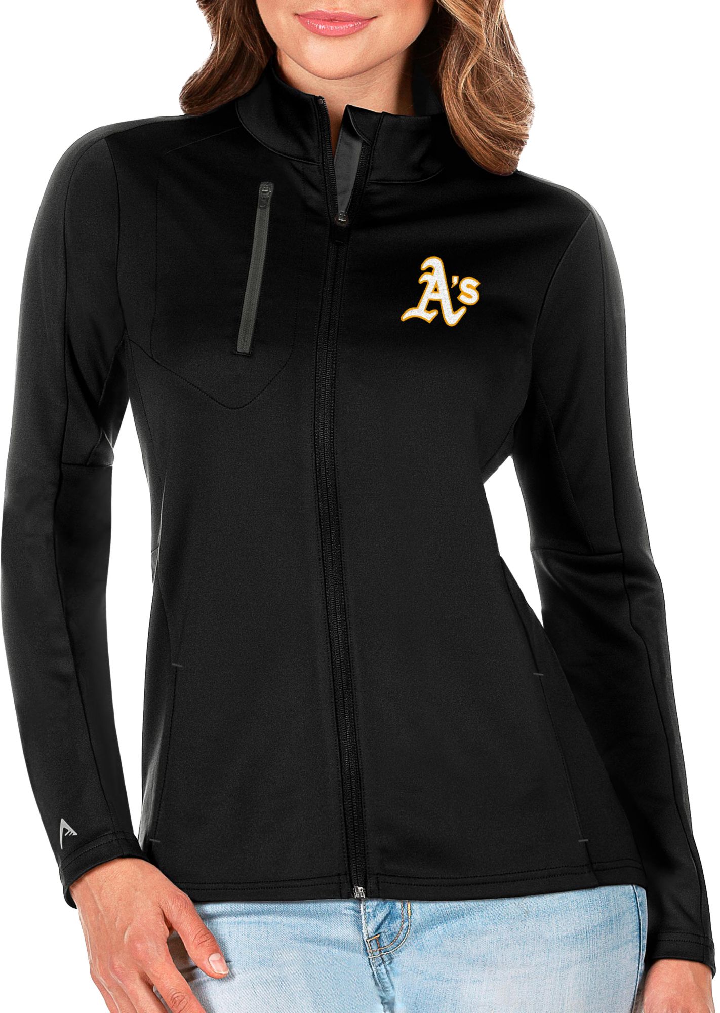 Antigua Women's Athletics Generation Full-Zip Black Jacket