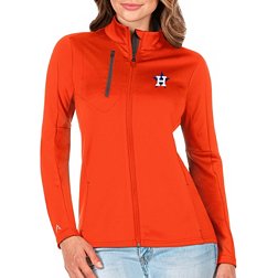 Antigua Women's Houston Astros Generation Full-Zip Orange Jacket