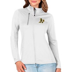 Antigua Women's Oakland Athletics Generation Full-Zip White Jacket