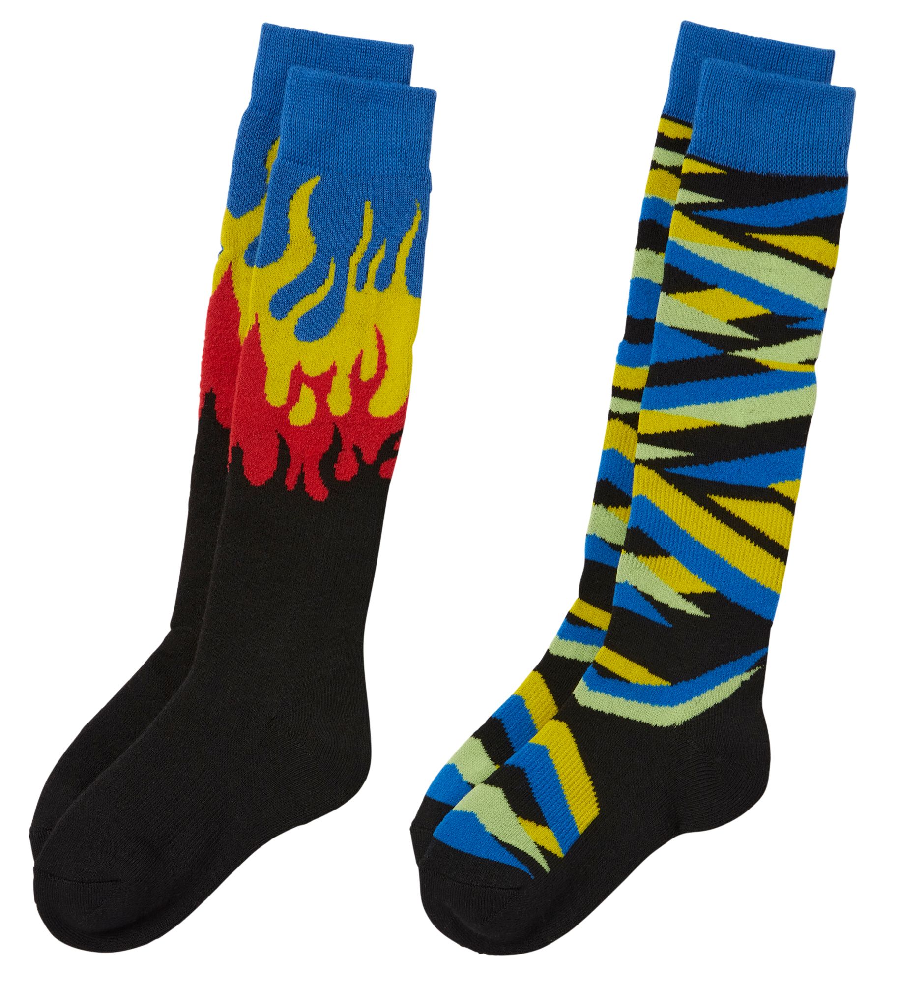 Alpine Design Youth Snow Sport Socks  2 Pack, Black Multi