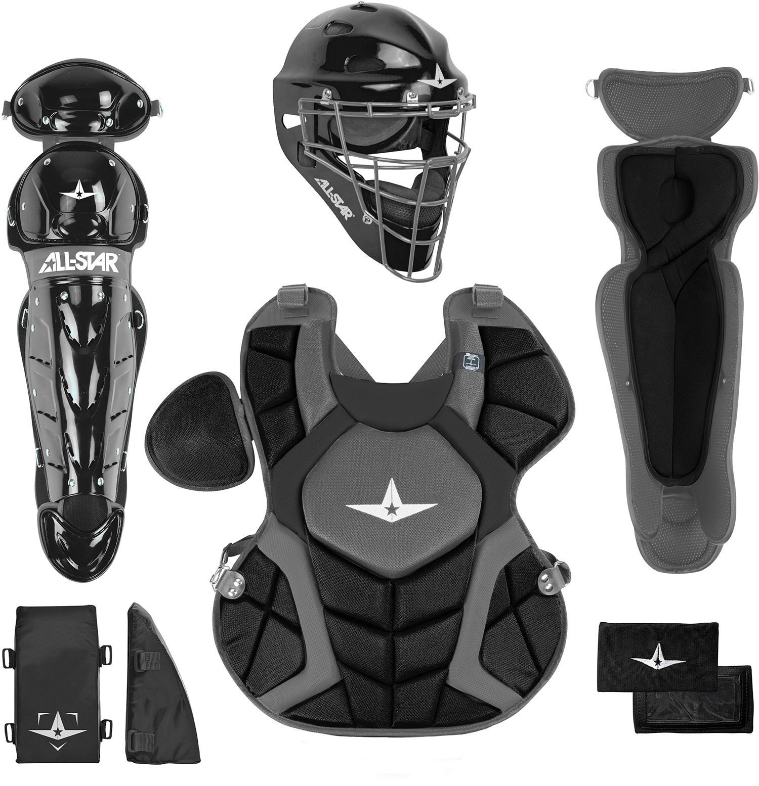 All-Star Youth System7 Axis Elite Travel Team Catcher's Set (Graphite/Purple)