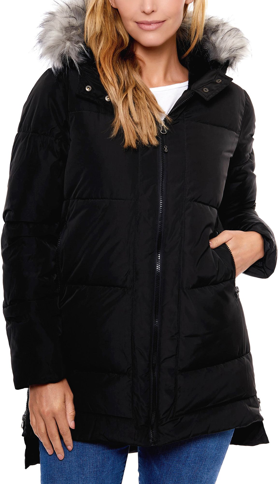 BE BOUNDLESS Women's Soft Touch Wide Quilted Parka