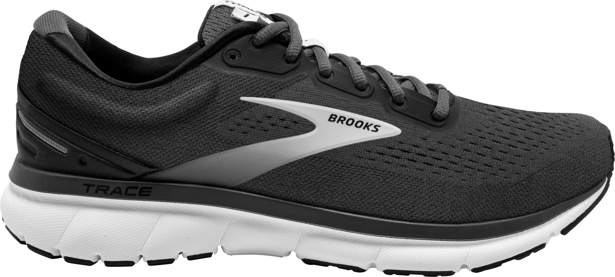 black and white brooks running shoes