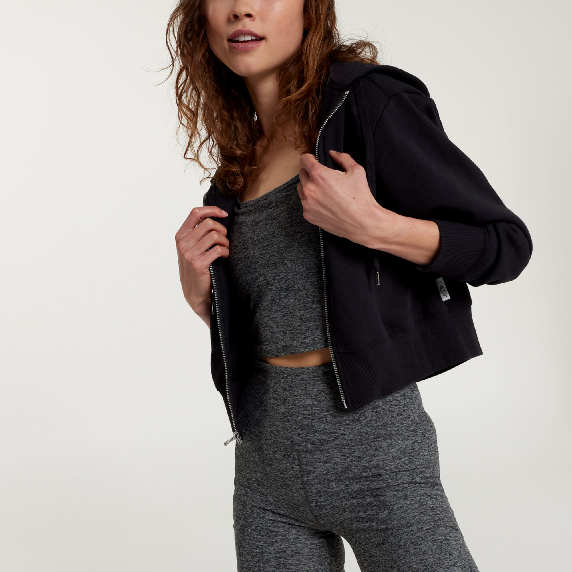 CALIA Women's Cropped Zip Hoodie