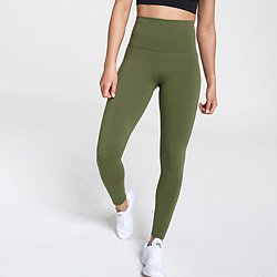 Uniqlo olive green workout leggings with side pockets