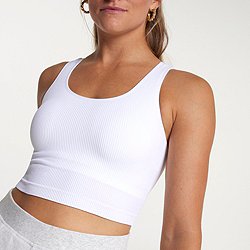 FITTOO Women Seamless Sports Bra Short Sleeve Breathable Crop Top