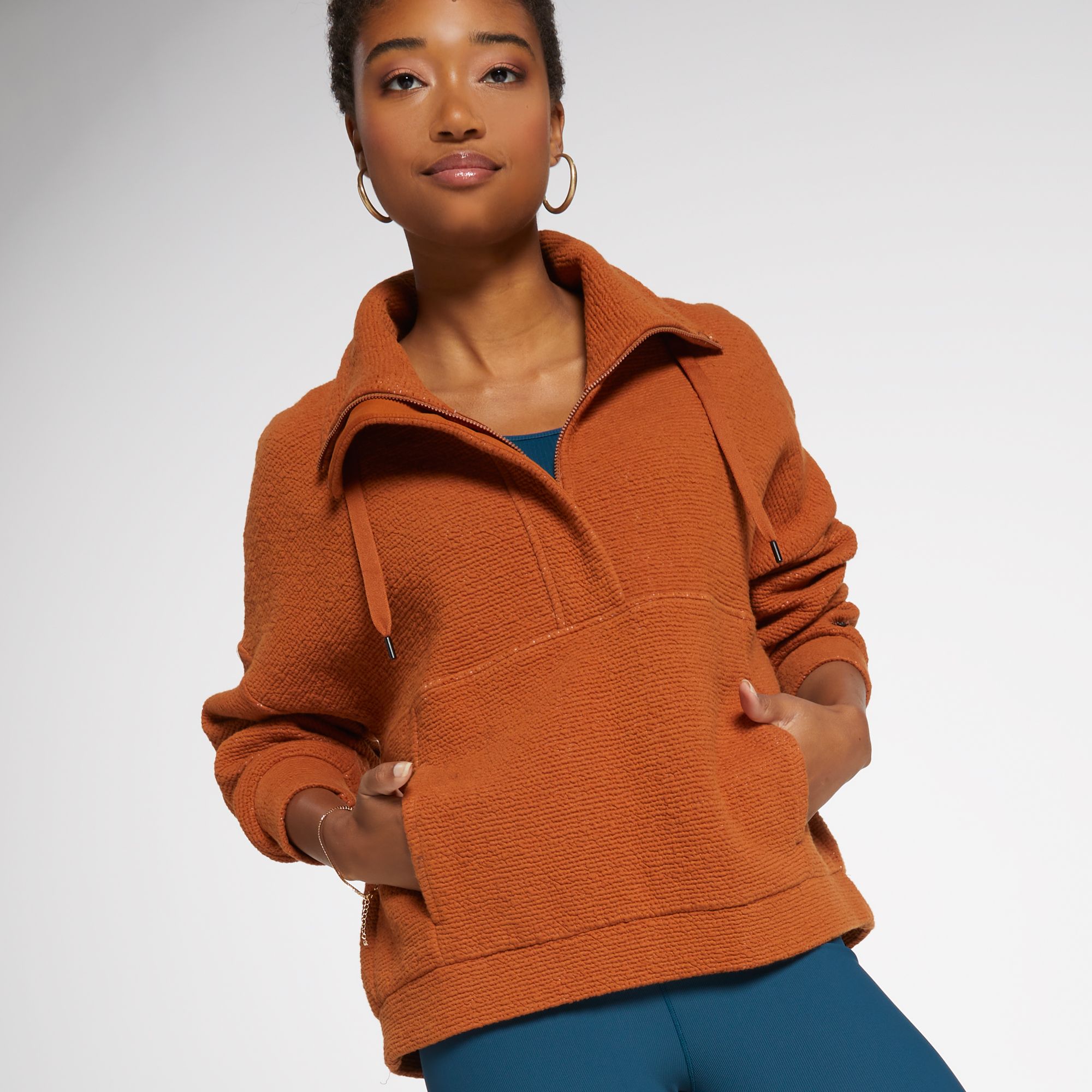 Women's Zip Placket Sweatshirt