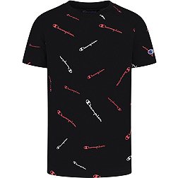 Champion Boys' All Over Print Tossed Script T-shirt