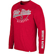 Colosseum Men's Ohio State Buckeyes Grey Far Out! Long Sleeve T-Shirt