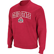 Colosseum Men's Ohio State Buckeyes Scarlet Crew Pullover Sweatshirt