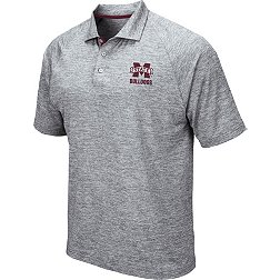 Colosseum Men's Mississippi State Bulldogs Grey Wedge Polo