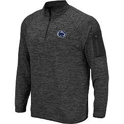 Colosseum Men's Penn State Nittany Lions Grey Quarter-Zip Shirt