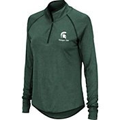 Colosseum Women's Michigan State Spartans Green Stingray Quarter-Zip Shirt