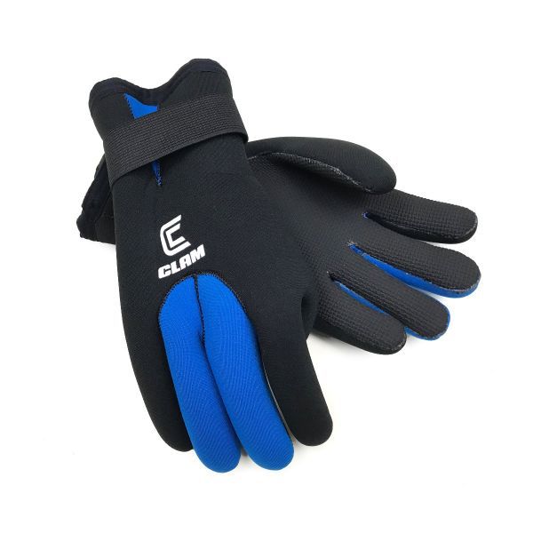 Photos - Other for Fishing Clam Outdoors Neoprene Fishing Gloves, Men's, Large, Blue/Black 21CLOUNPRN
