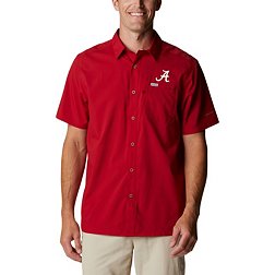 Columbia Men's Alabama Crimson Tide Crimson Slack Tide Button-Down Shirt