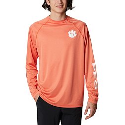 Columbia Men's Clemson Tigers Orange Terminal Tackle Long Sleeve T-Shirt