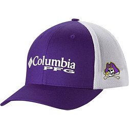 Columbia Men's East Carolina Pirates Purple PFG Mesh Fitted Hat